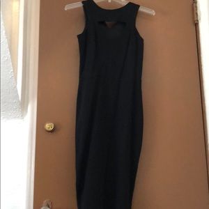Black midi dress
